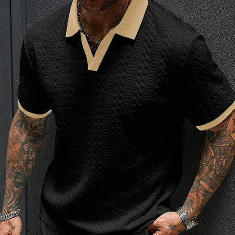 Men's Textured Knit Polo