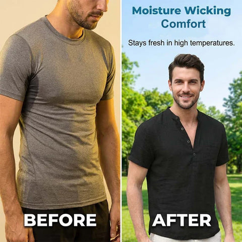 Men's Casual Henley Shirt