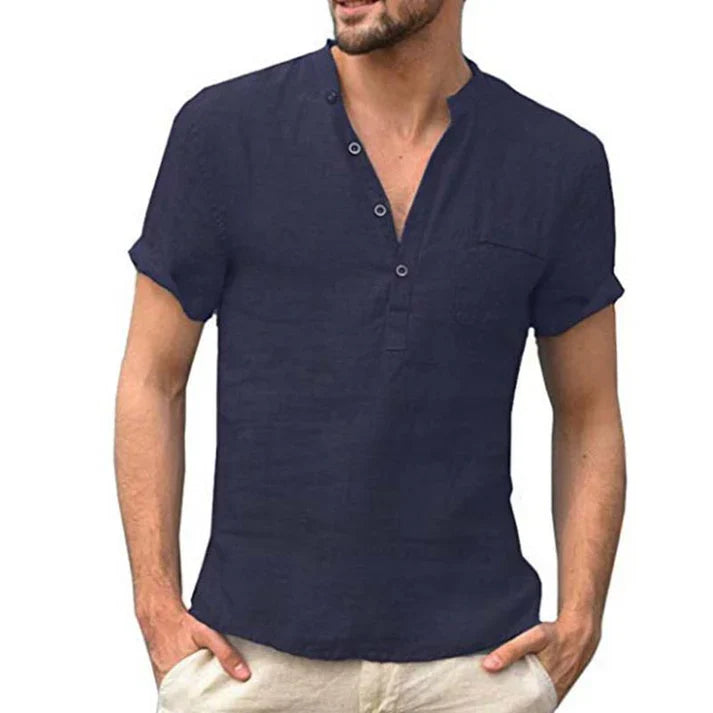 Men's Casual Henley Shirt
